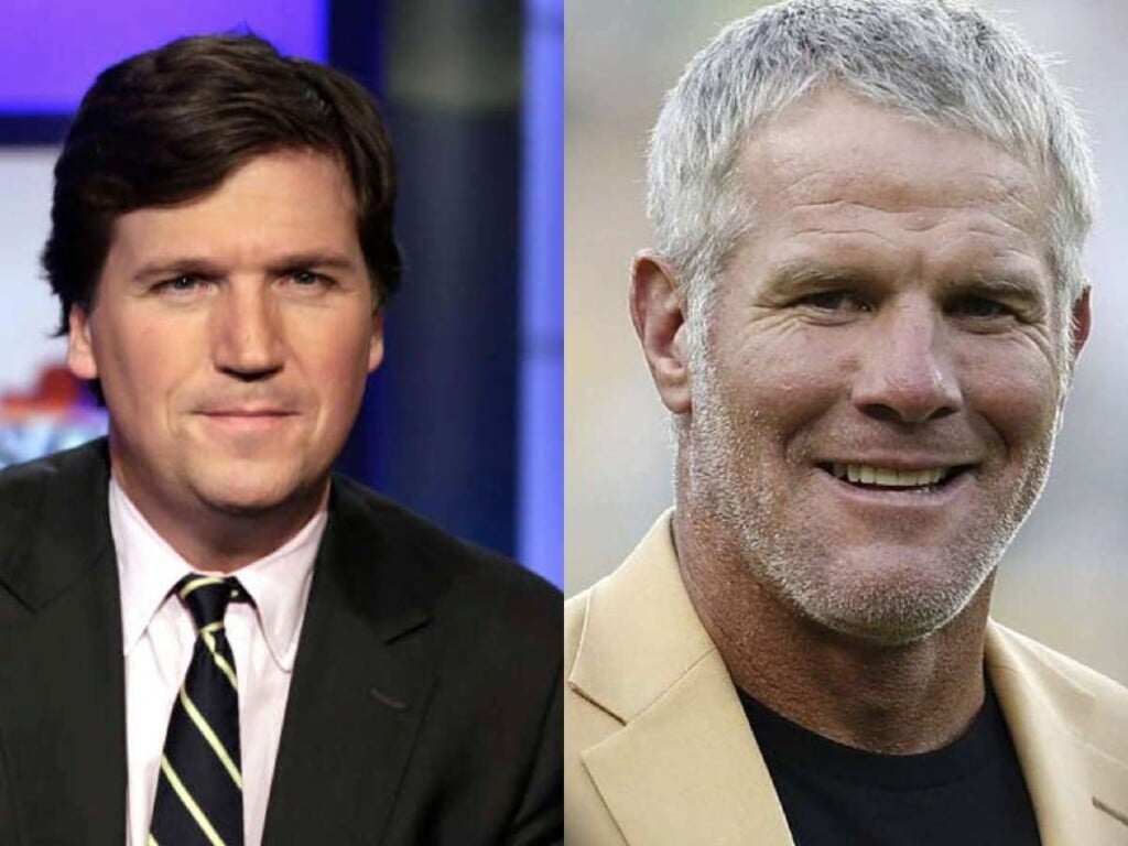 Tucker Carlson and Brett Favre Packers Fox Network