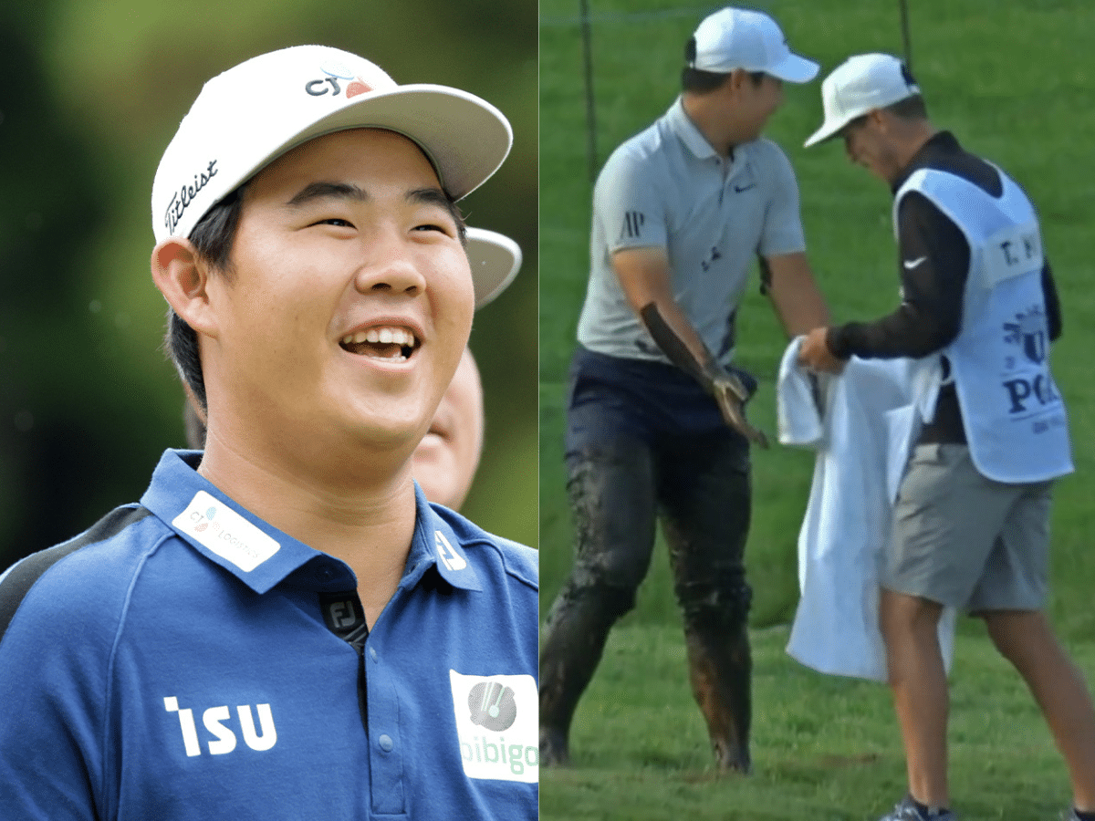 “Wanna smell my hand?” Tom Kim teases ESPN’s Michael Eaves after mud bath at PGA Championship, Golf Twitter reacts