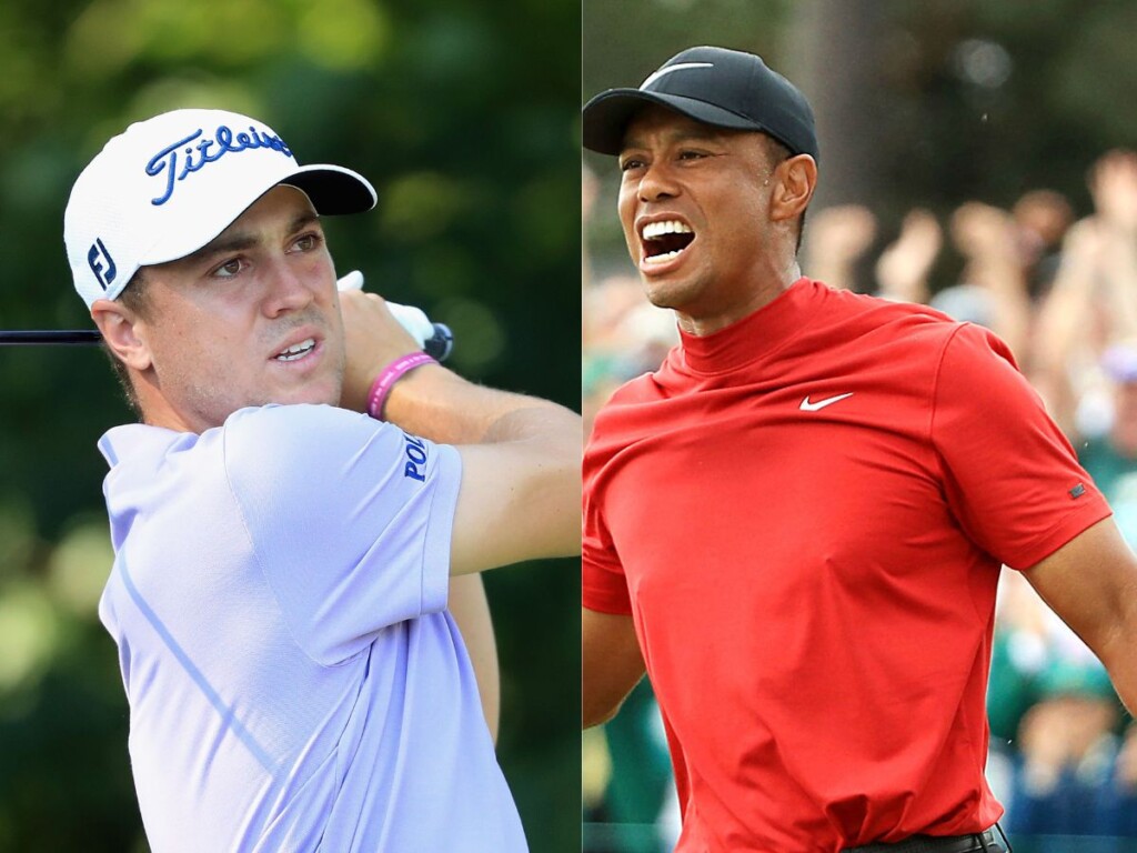 "Just put me in the f***ing fairway," Justin Thomas shares hilarious Tiger Woods 2019 President Cup story in latest podcast 1 Justin Thomas and Tiger Wood