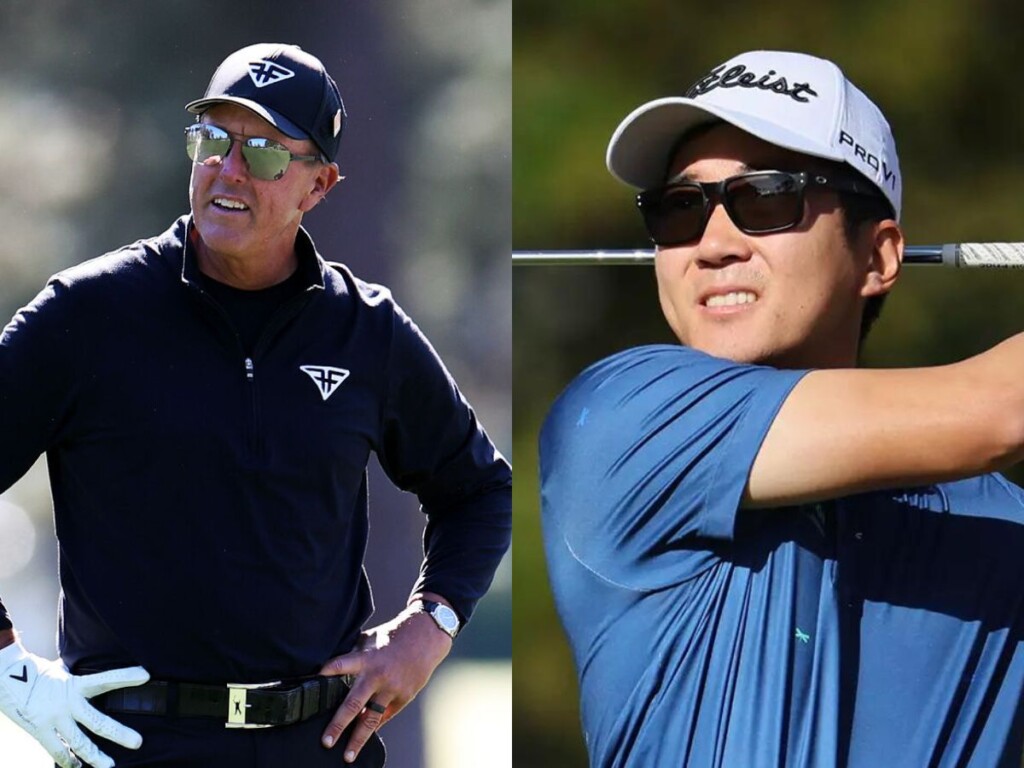 Phil Mickelson and Michael Kim ( Image via Golf )