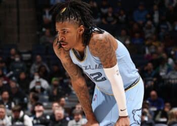 Ja Morant for the Memphis Grizzlies (Image via Getty)