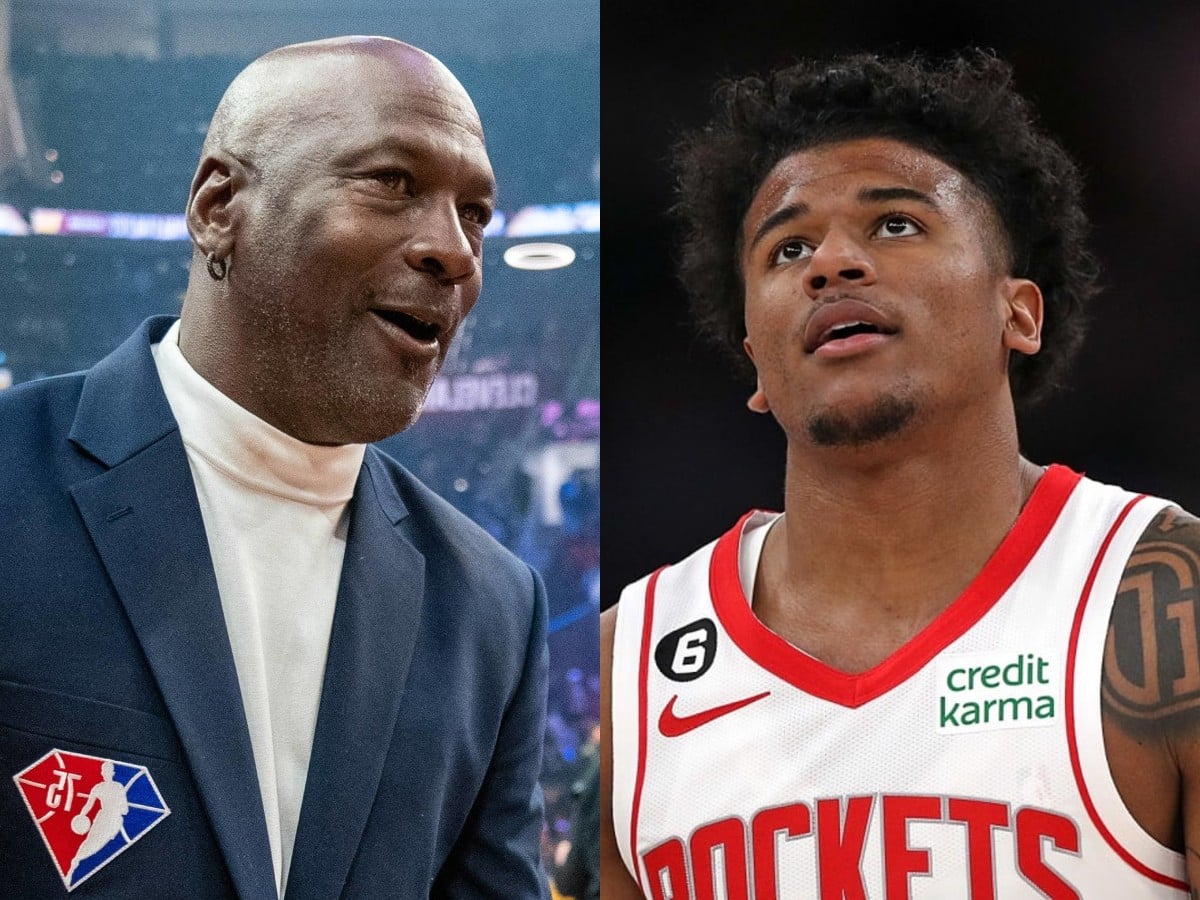 “Take them weak a** Adidas slides off” – Michael Jordan DESTROYED Rockets rookie during his childhood before giving away free gift