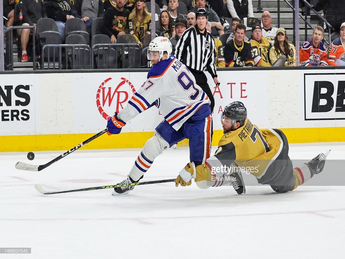 WATCH: Multiple fights at the Oilers and Golden Knights game leads to chaotic scenes in Game 2 playoffs