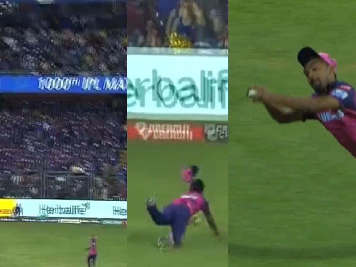 WATCH: Sandeep Sharma takes catch of the tournament to dismiss Suryakuamar Yadav in MI vs RR