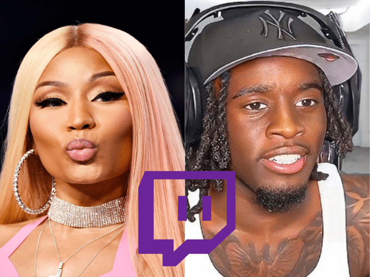 “Shut the f**k up,” Twitch streamer Kai Cenat flips out after receiving a text from popular rapper Nicki Minaj