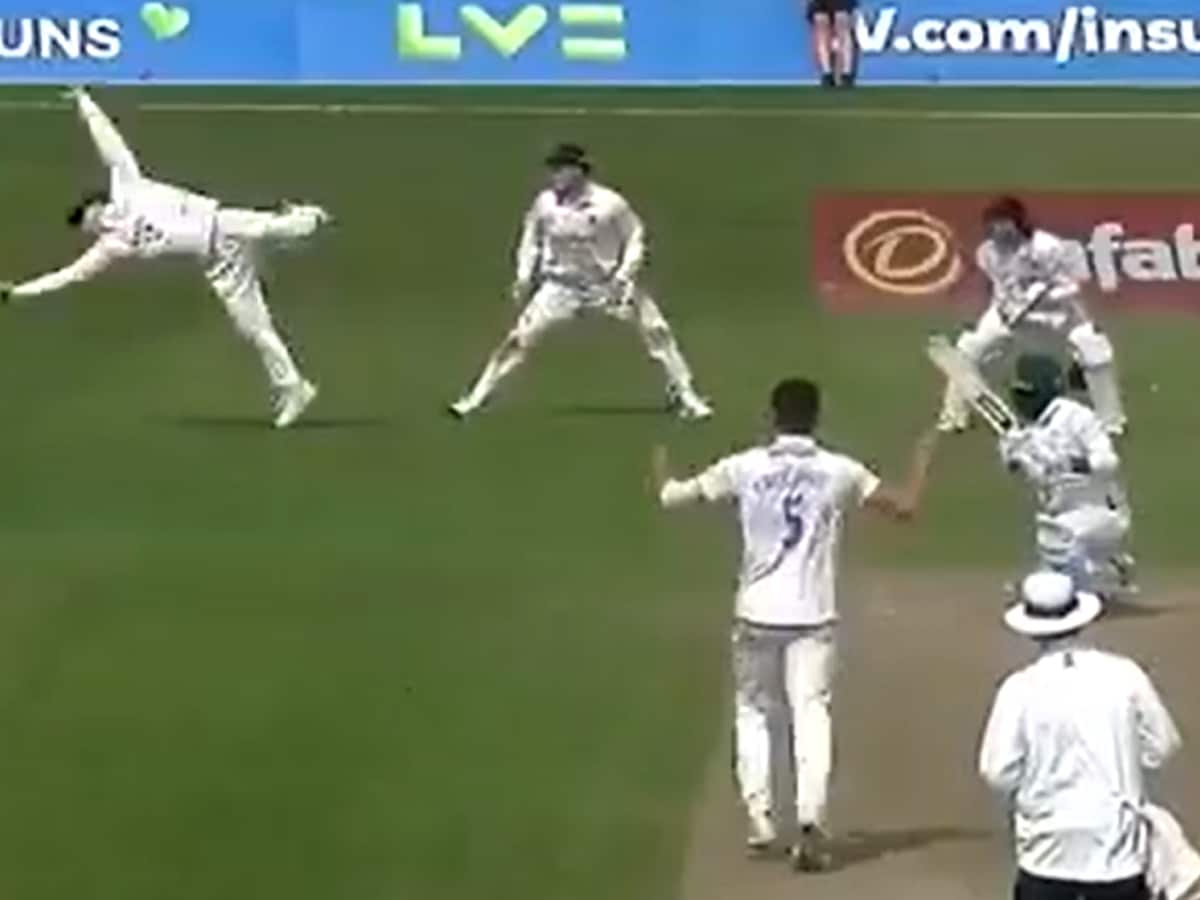 WATCH: Steve Smith in full flow ahead of WTC Final, takes stunning catch in slips