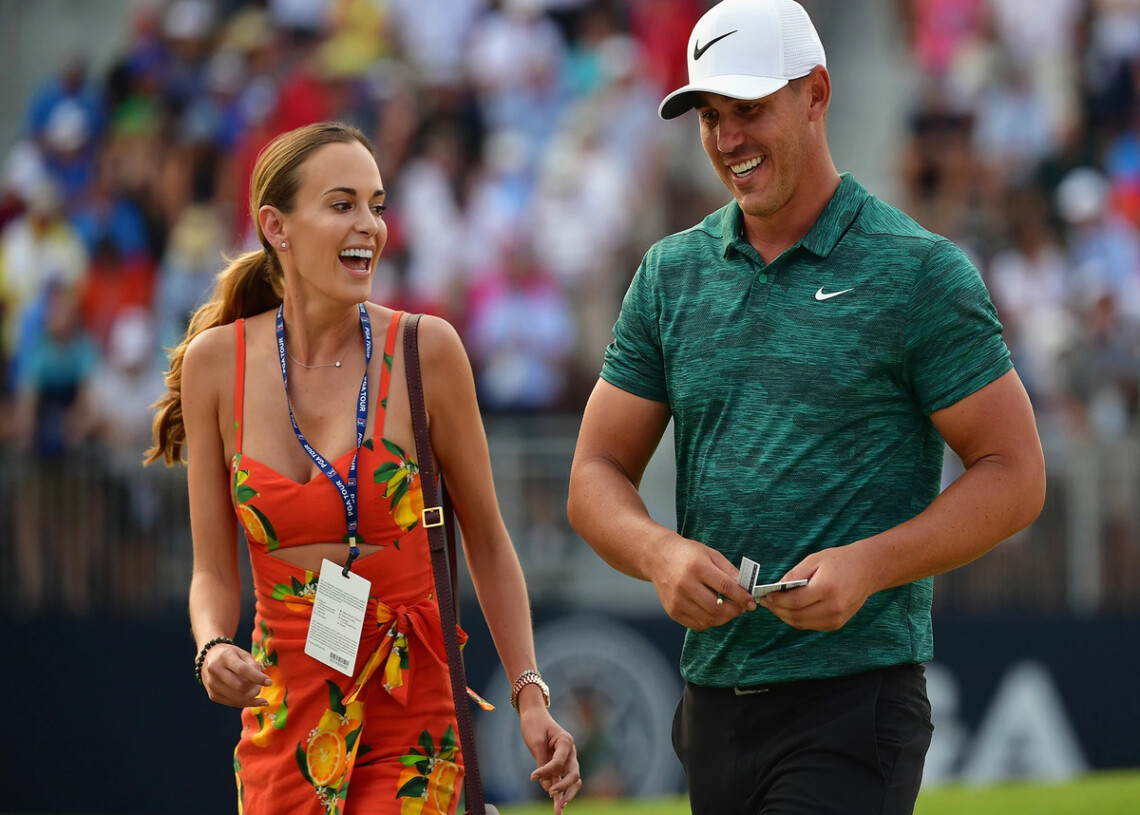 Brooks Koepka gushes over Jena Sims' baby bump at Miami Swim Week Walk ...