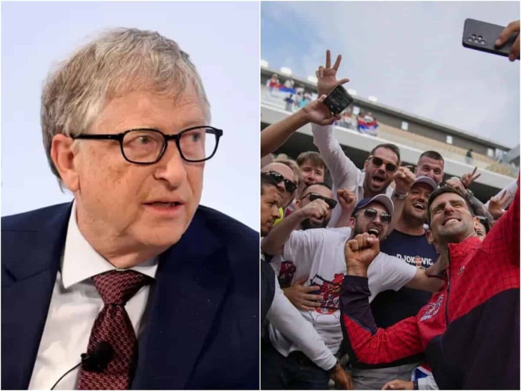 Bill Gates and Novak Djokovic