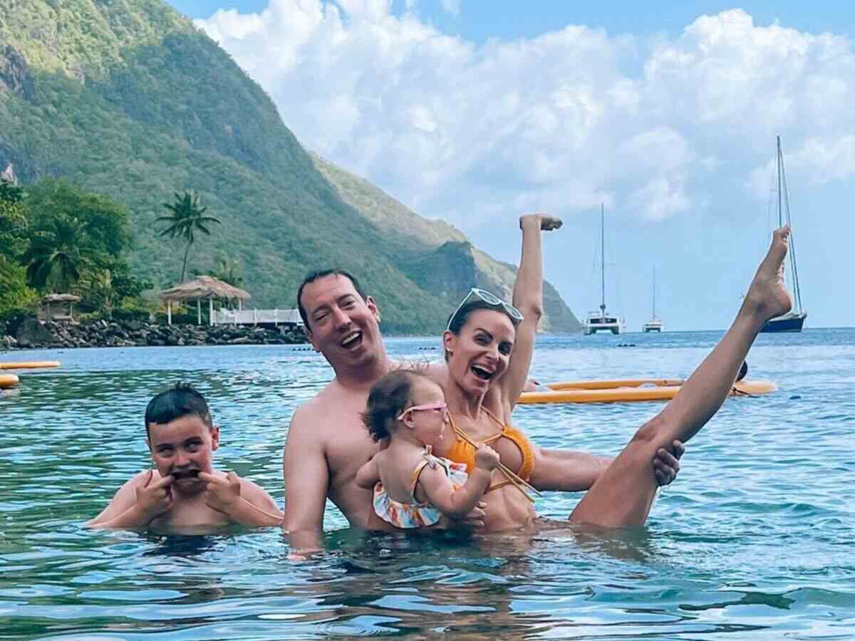 Kyle Busch and Samantha Busch enjoy the NASCAR mid-season break with a Caribbean retreat