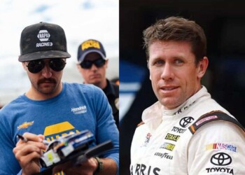 Chase Elliott and Carl Edwards