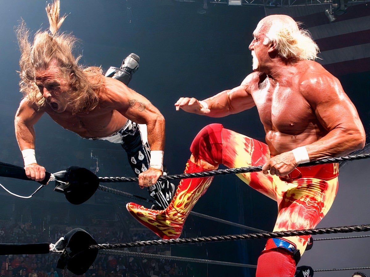 “Bro was selling his life out” – Fans go comical as Shawn Michaels hilariously delivers an Oscar-level act against Hulk Hogan