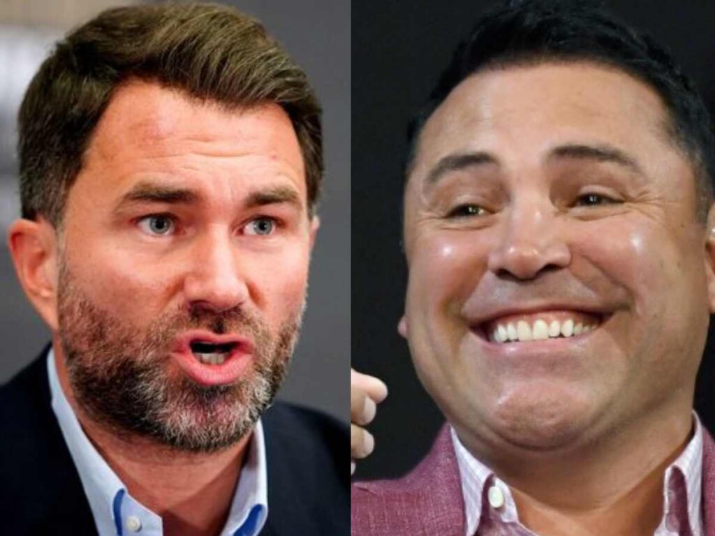 Eddie Hearn replies to Oscar De La Hoya's mocking