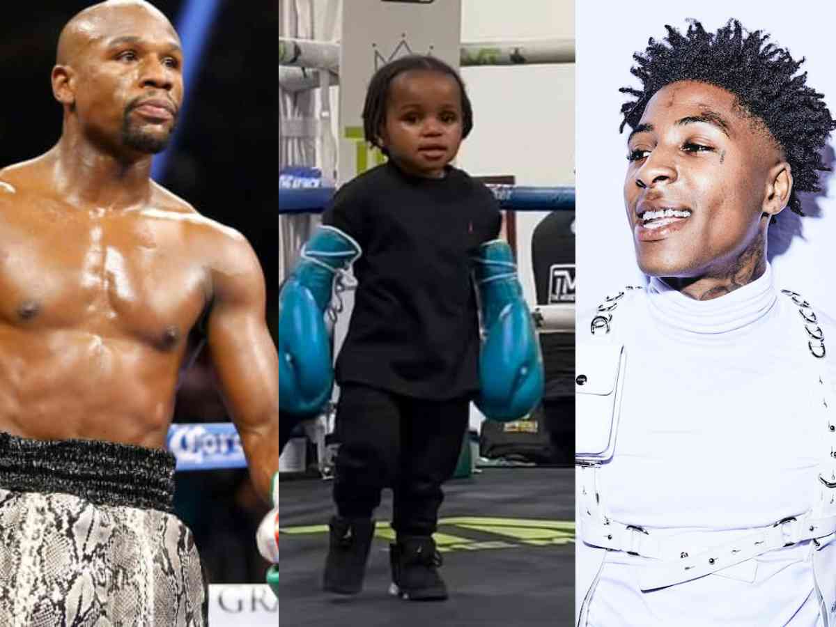 “This is actually crazy to me” – Fans in disbelief as Floyd Mayweather spends father’s day on skates with NBA Youngboy’s son