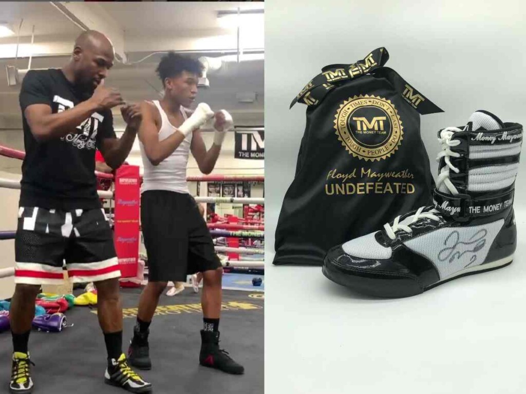 Floyd Mayweather wears ridiculously expensive Balmain boots and