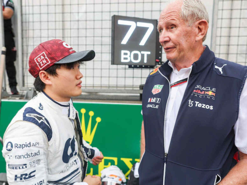 Helmut Marko and Yuki Tsunoda