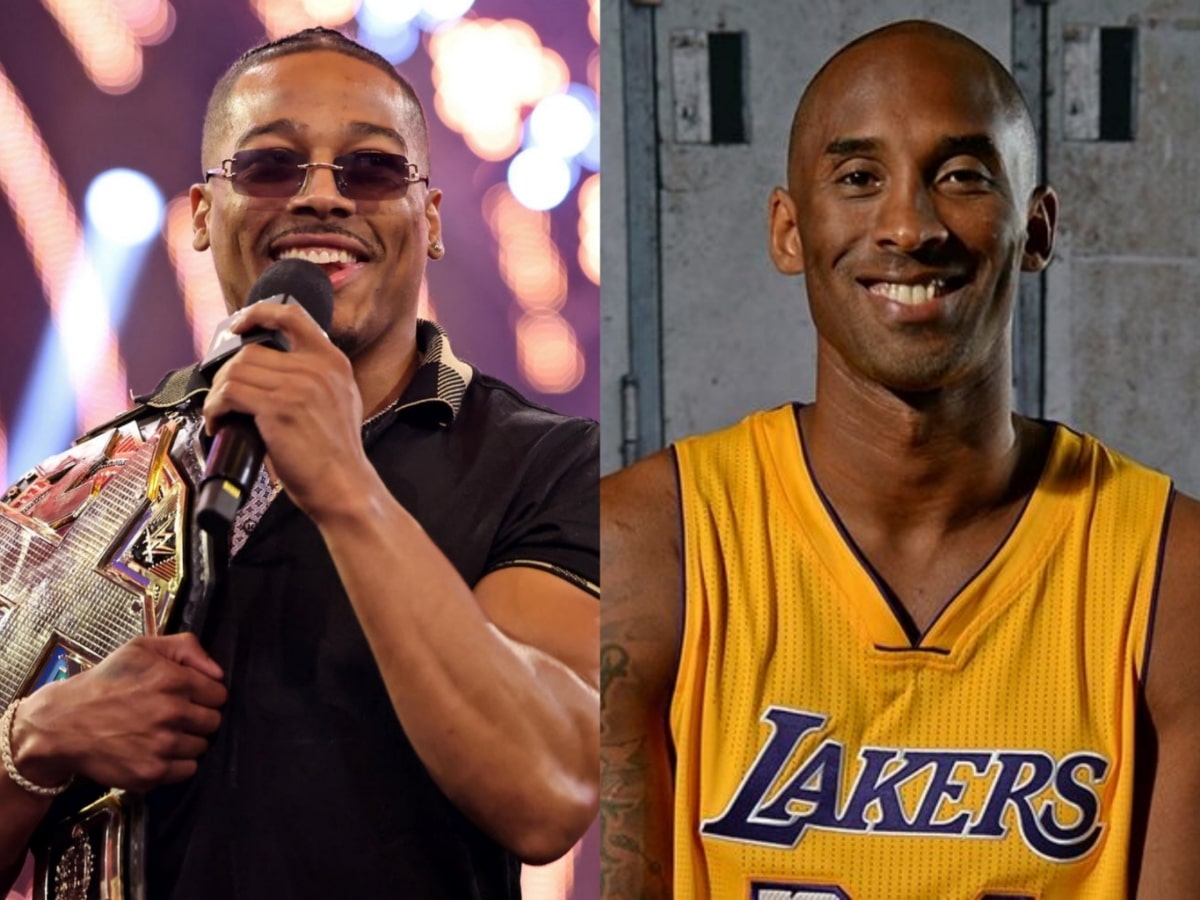 NXT Champion Carmelo Hayes recreates the iconic Kobe Bryant pose after defending his title at Battleground