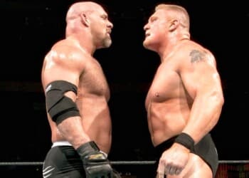 Goldberg and Brock Lesnar