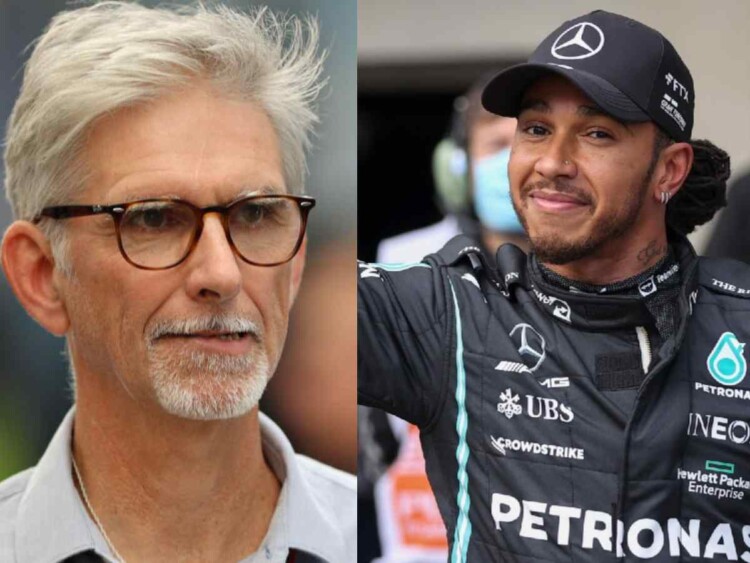 Damon Hill and Lewis Hamilton