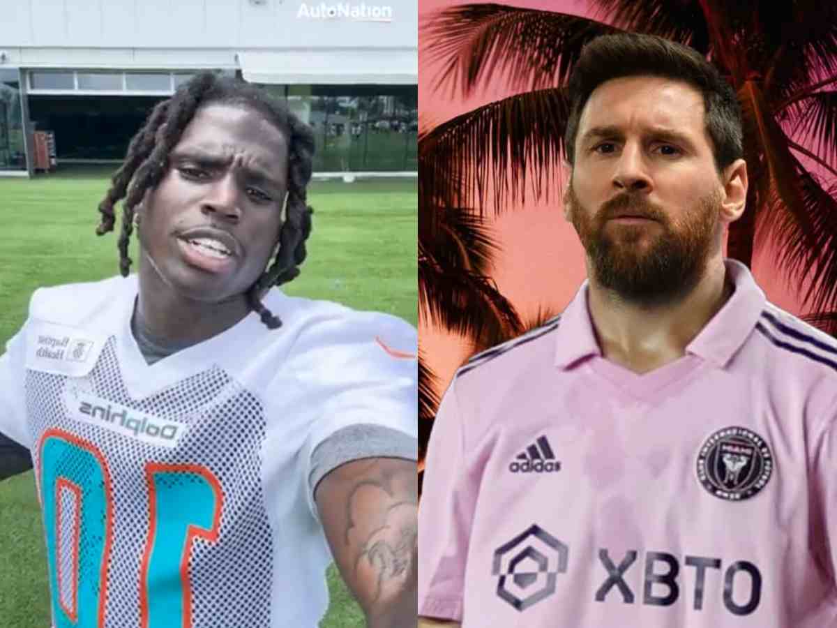 “Zero chance Messi knows who he is!” – Tyreek Hill gets COOKED on social media for welcoming Lionel Messi to Miami⁩