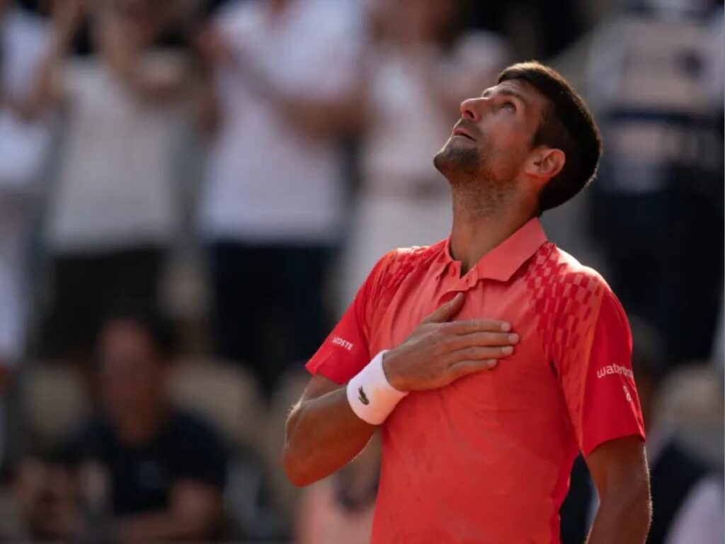 Novak Djokovic after his victory (Image Credits: Reuters)