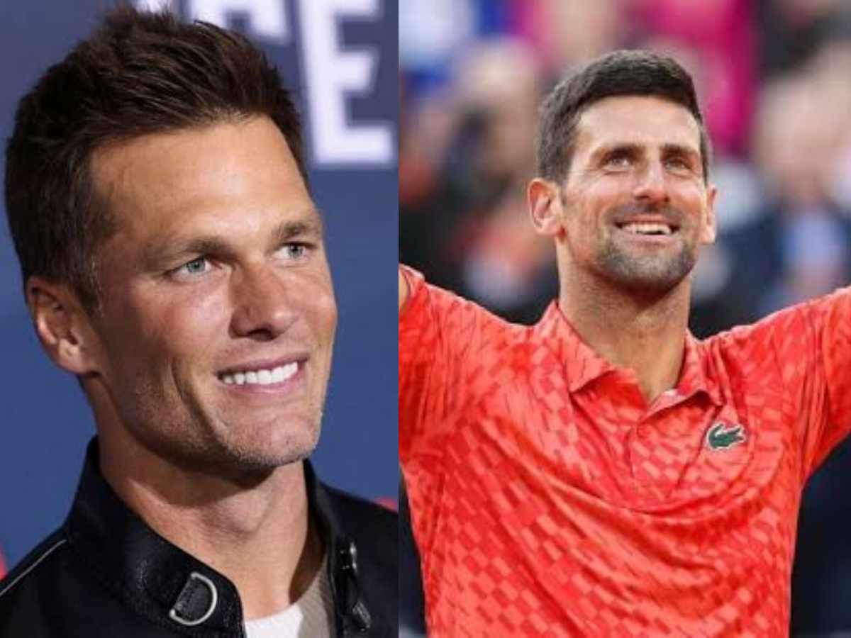 Tom Brady, Novak Djokovic Share Hug During Backstage Meetup at US