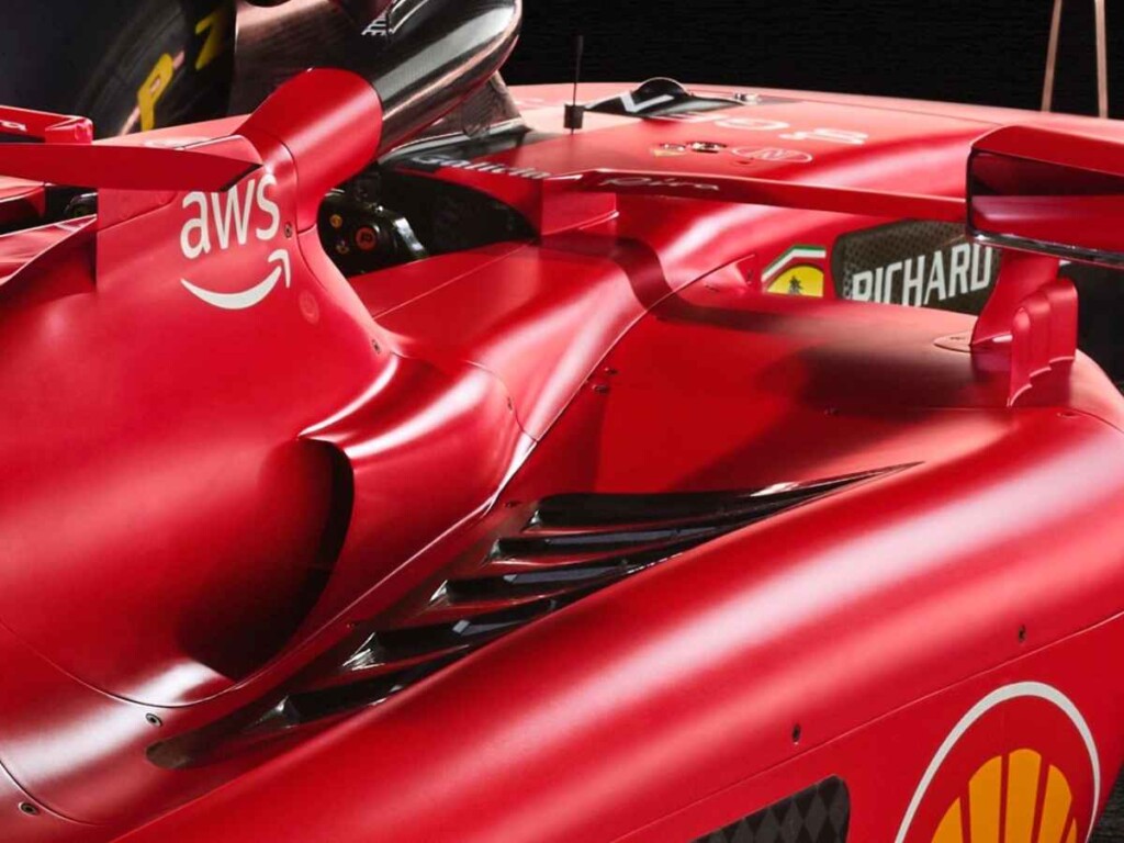 A close-up shot of the updated Ferrari SF23, image via Autosport