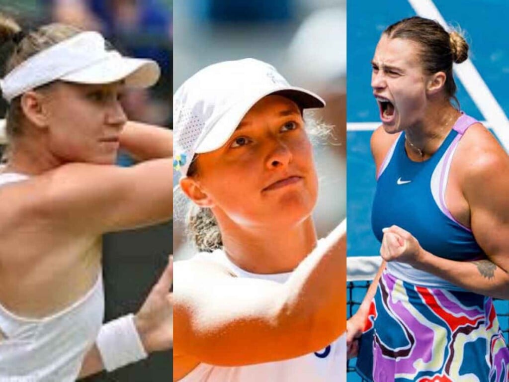 Aryna Sabalenka, Iga Swiatek and Elena Rybakina