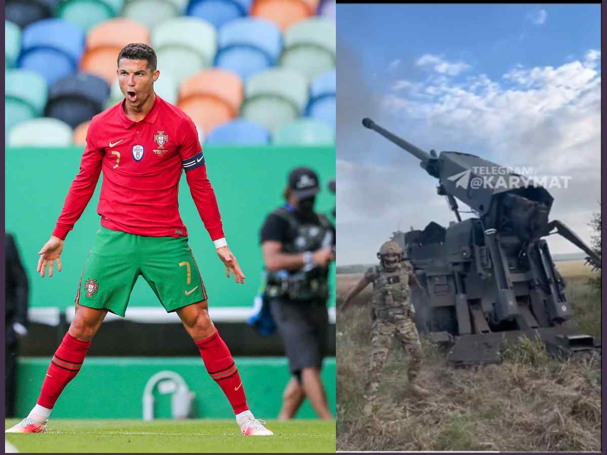 WATCH: Ukrainian soldiers pay tribute to Cristiano Ronaldo with the iconic ‘SIUU’ celebration while operating their self-propelled howitzer