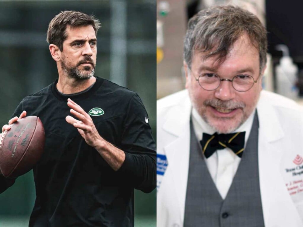 Aaron Rodgers and Peter Hotez