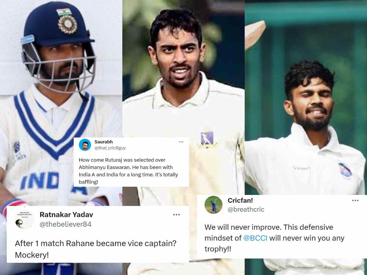 “Absolute shortsighted fools!”- Fans lambast BCCI for naming Ajinkya Rahane as vice-captain of Indian Test team, question Ruturaj Gaikwad’s inclusion over Abhimanyu Easwaran