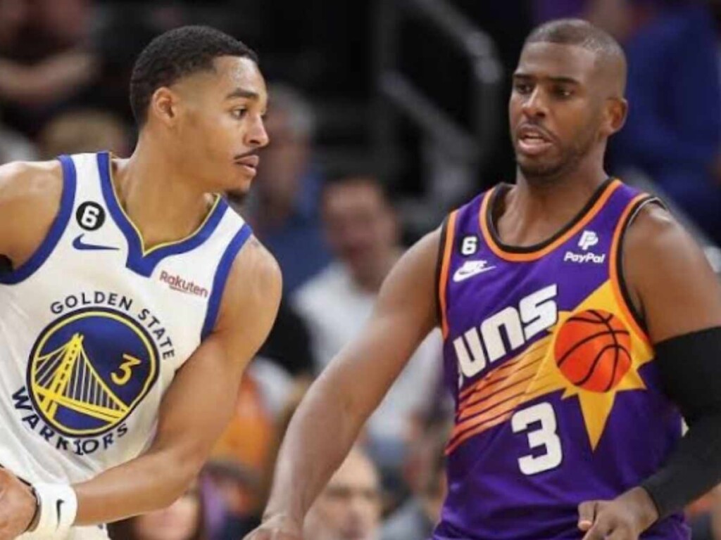 Jordan Poole and Chris Paul