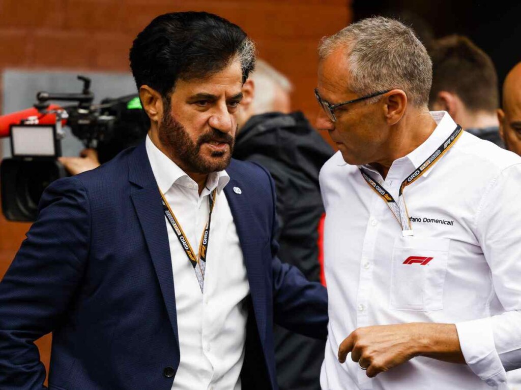 Mohammed Ben Sulayem and Stefano Domenicali (image via PlanetF1)