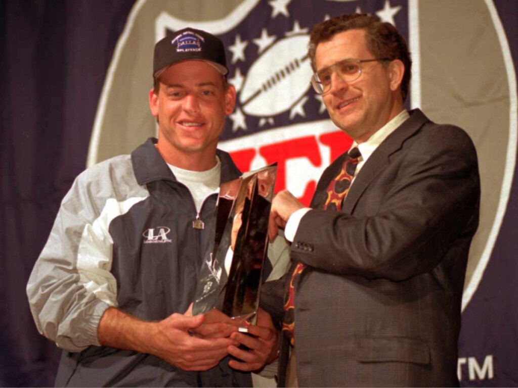 Troy Aikman with Super Bowl XXVII MVP 