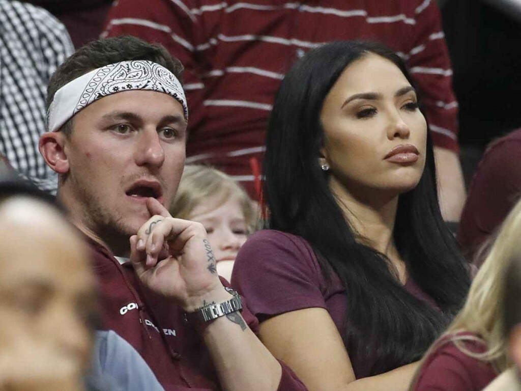 Johnny Manziel and Bre Tiesi (Image via Bleacher Report)