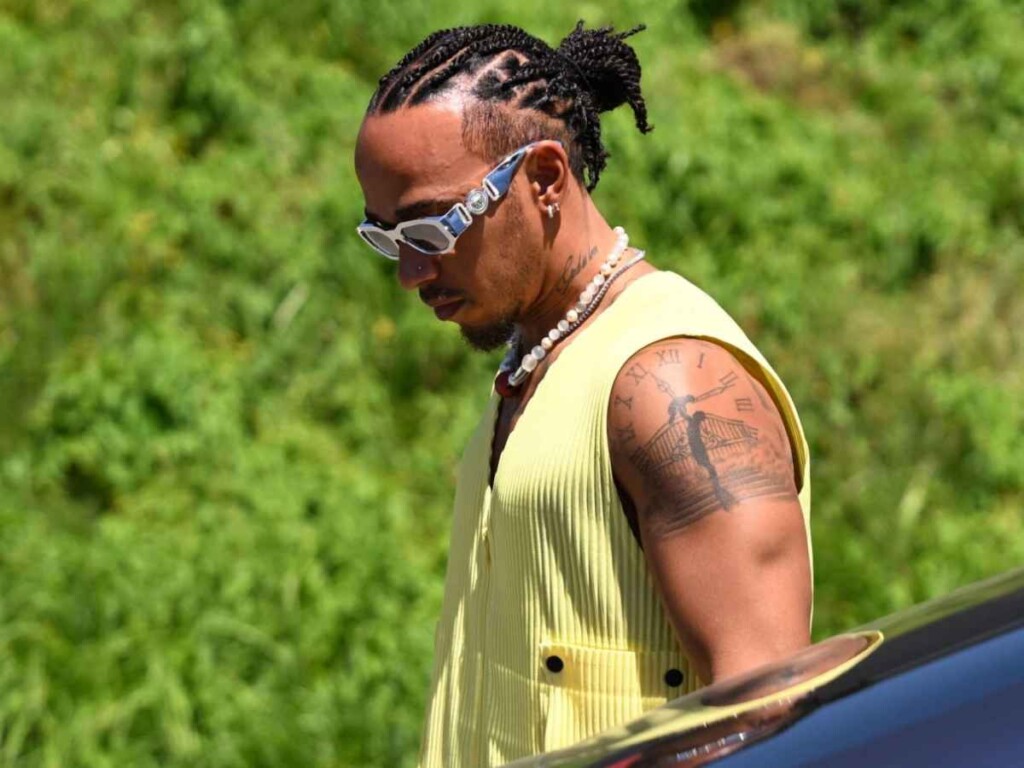 Lewis Hamilton in the F1 paddock at the Austrian GP (Credits: @SirLewisUpdates/Twitter)