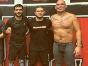 Khabib Nurmagomedov has an emotional meetup with Cain Velasquez