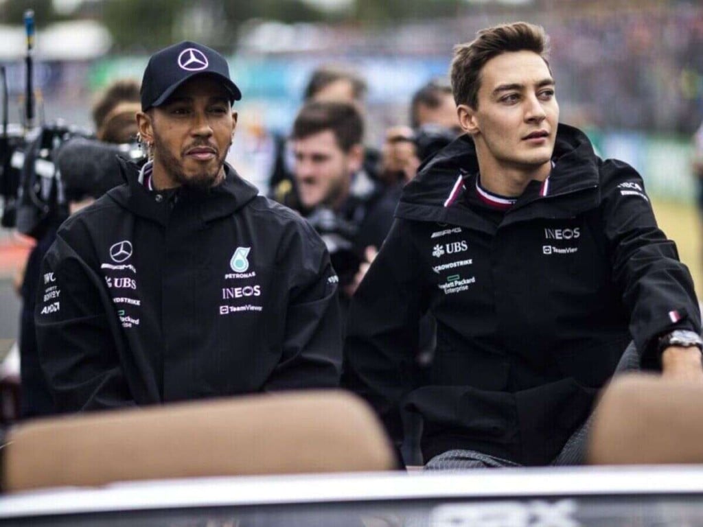 Lewis Hamilton and George Russel