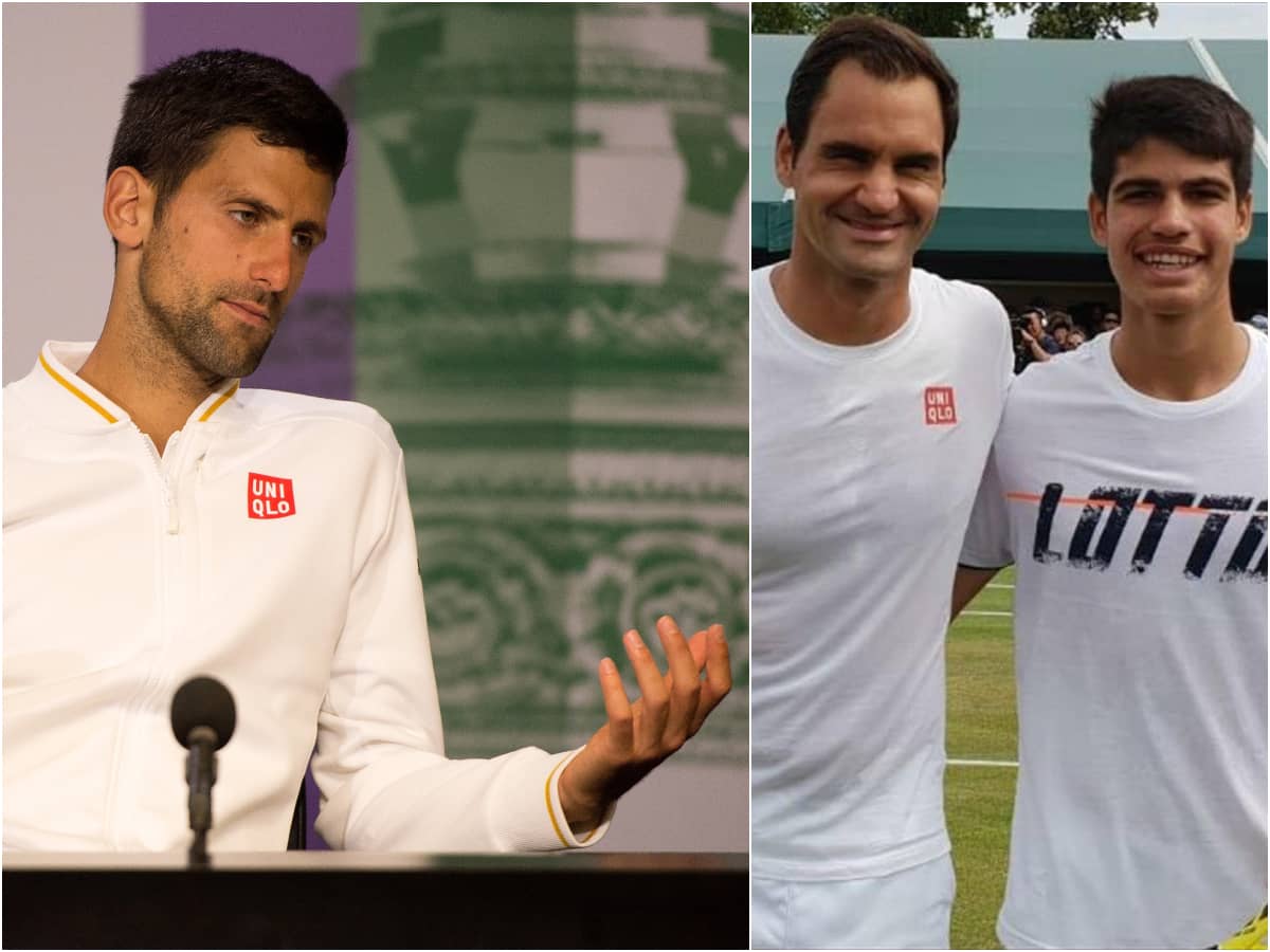 “He has more titles than Alcaraz has matches” – Novak Djokovic fans berate Wimbledon as Roger Federer and Carlos Alcaraz star on the poster without the Serb