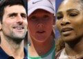Novak Djokovic, Mirra Andreeva and Serena Williams