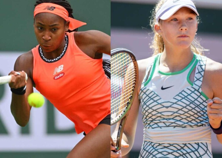 Mirra Andreeva so với Coco Gauff (Ảnh qua CNN và The Japan Times)