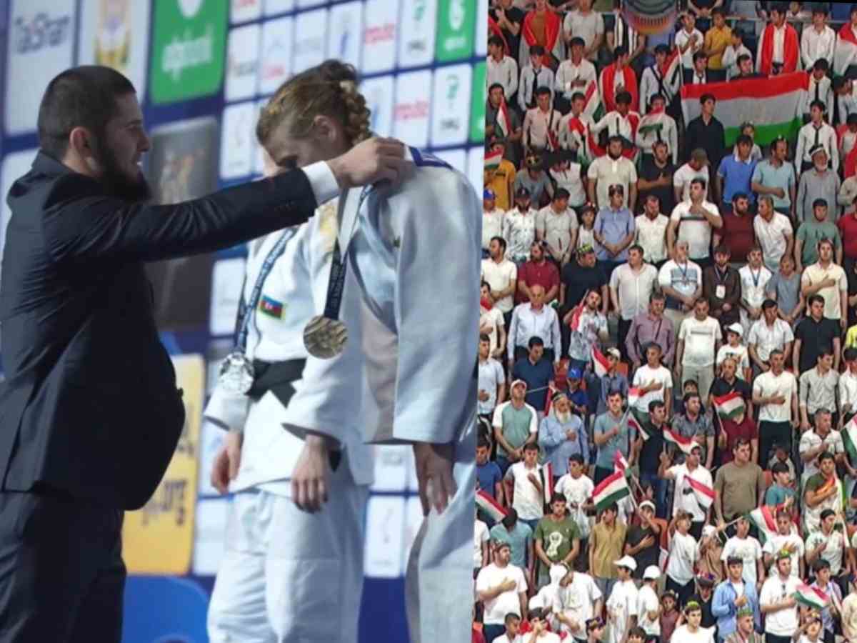 WATCH: Russian UFC champ Islam Makhachev gets loudest cheer in Tajikistan at Judo Federation 