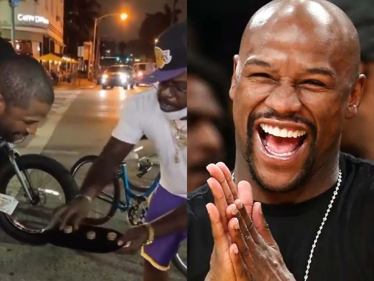 WATCH: Trickster fails to get money from Floyd Mayweather as boxer incredibly wins street game