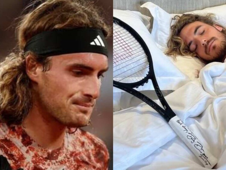 Stefanos Tsitsipas BLAMES pre-match naps and sleeping pills for flop quarter-final show against Carlos Alcaraz
