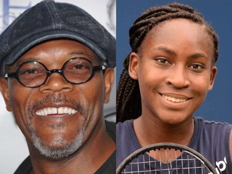 Samuel L Jackson and Coco Gauff