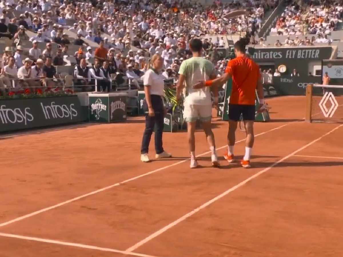 WATCH: Novak Djokovic rushes to Carlos Alcaraz’s help as he calls medical team after leg injury