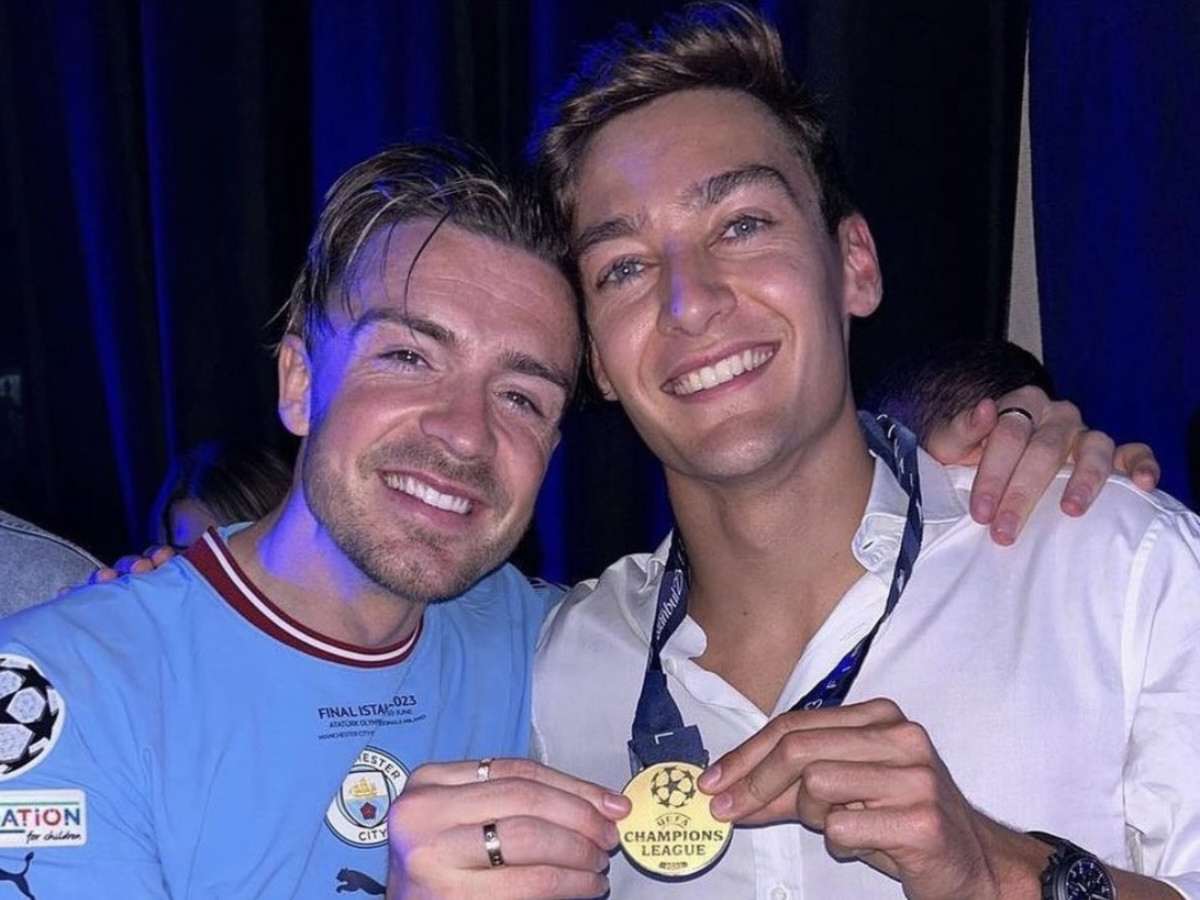 George Russell celebrates Manchester City’s Champions League glory, parties with Jack Grealish while wearing his winner’s medal 