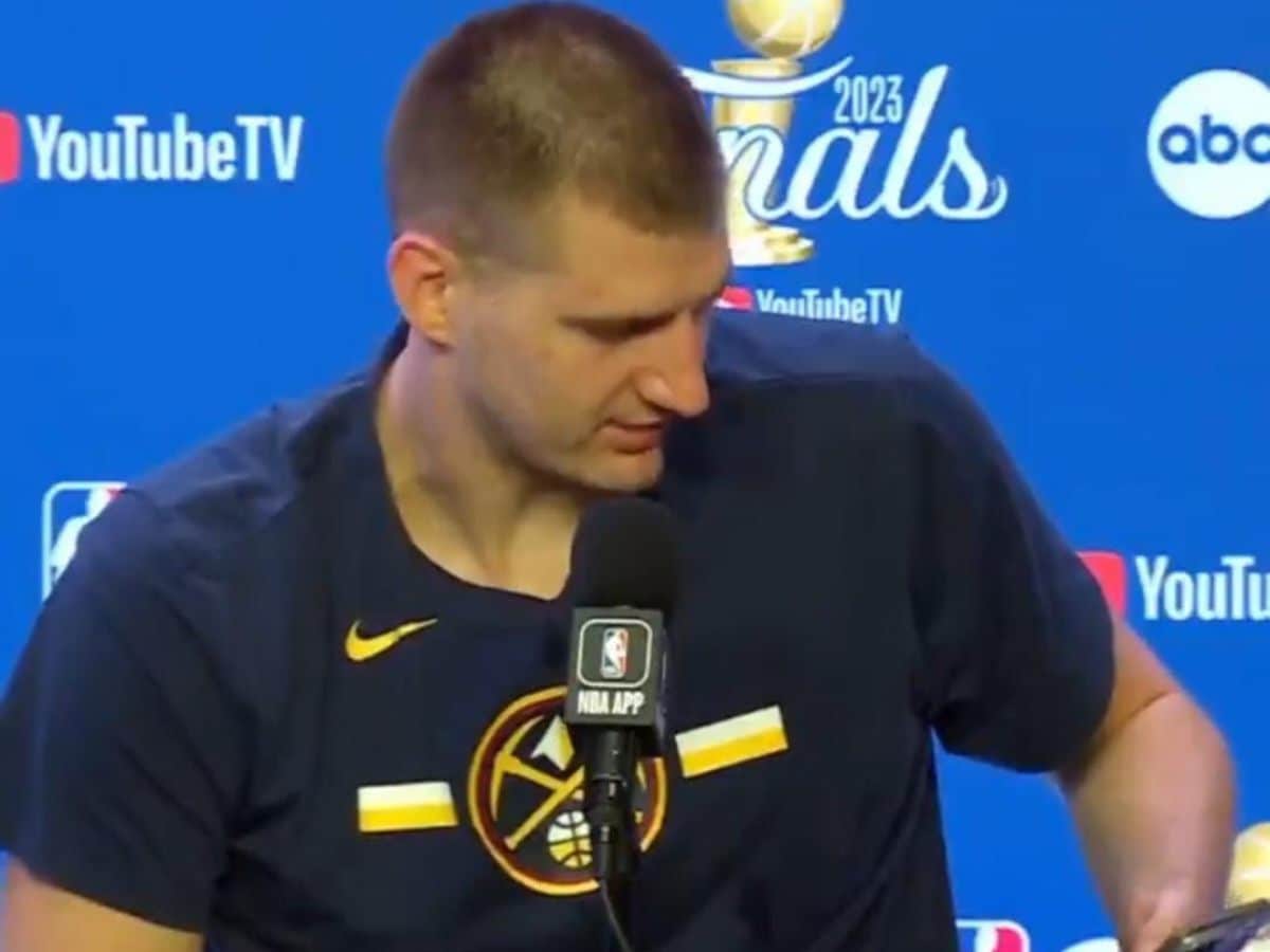 “Ah F**K” – Finals MVP Nikola Jokic left SHOCKED after checking phone for Novak Djokovic’s congratulatory message