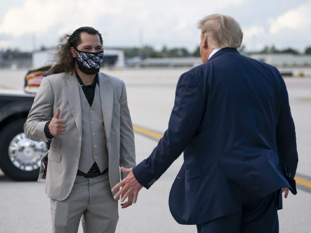 WATCH: Jorge Masvidal shares spotlight with Donald Trump after President pleads NOT GUILTY to shocking federal criminal charges 