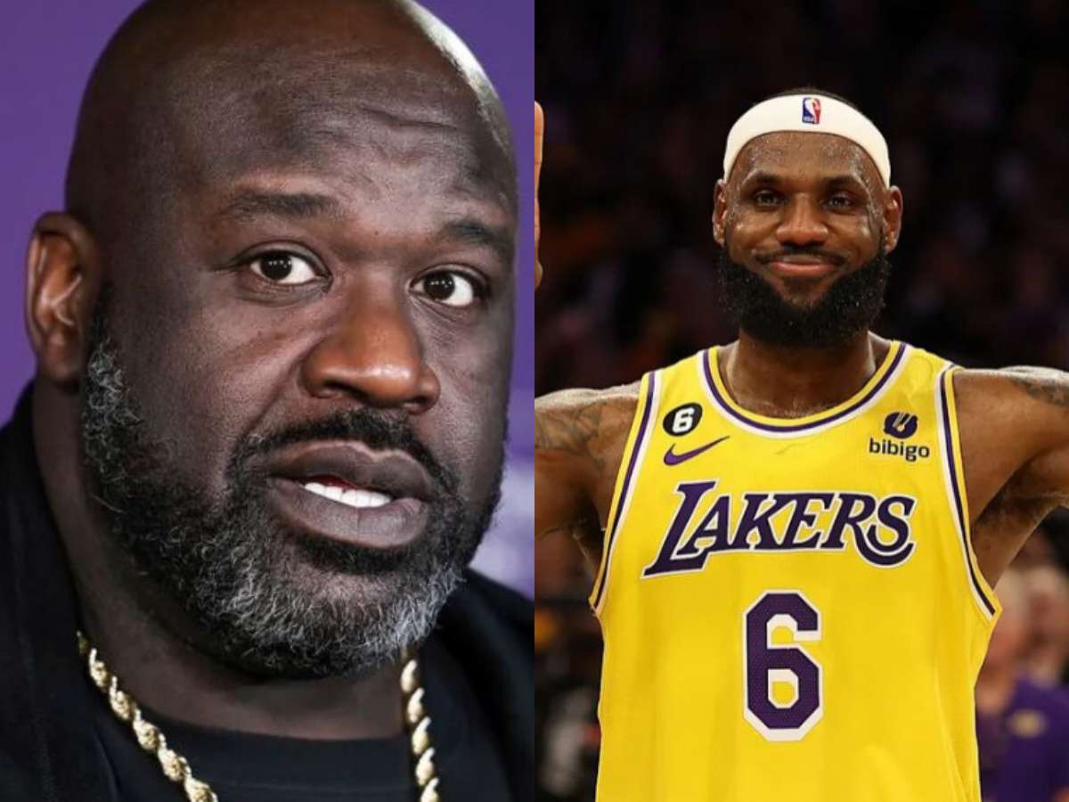 Shaquille O’Neal ROOTING for a LeBron James statue at Lakers’ Staple Center