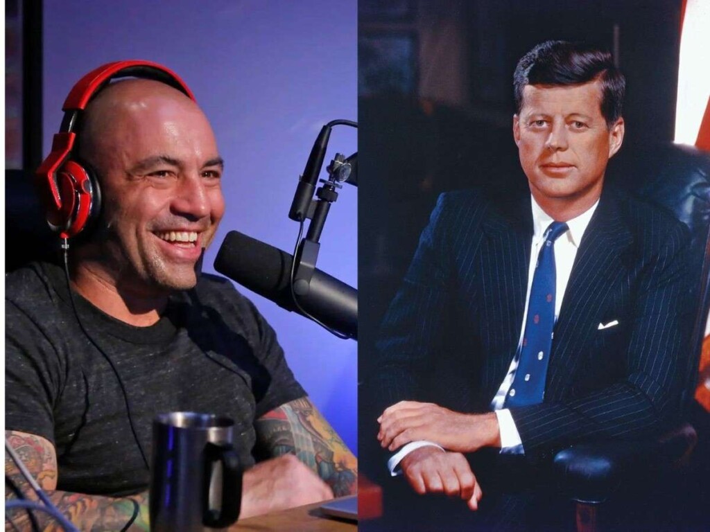 Joe Rogan and JFK (Image Courtesy: The Guardian)